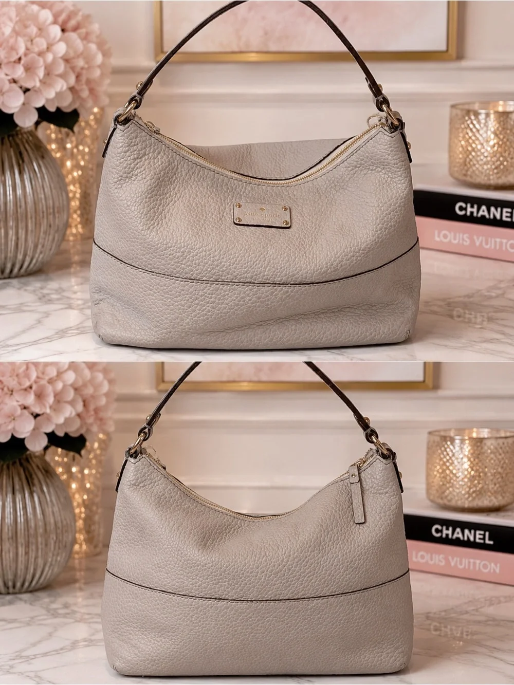 kate spade Pebbled Leather Hobo Bag
